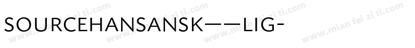 sourcehansansk——lig字体转换