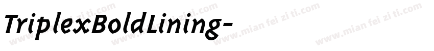 TriplexBoldLining字体转换