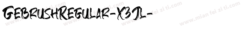 GebrushRegular-X3Jl字体转换