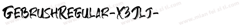 GebrushRegular-X3Jlj字体转换