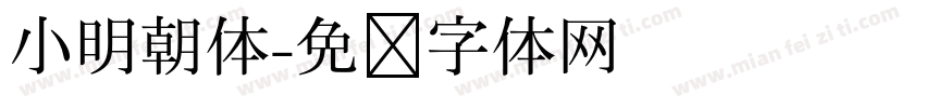 小明朝体字体转换