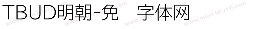 TBUD明朝字体转换