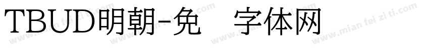 TBUD明朝字体转换