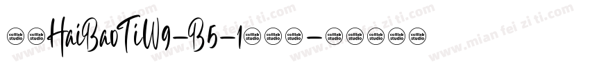 华康HaiBaoTiW9-B5-1转换器字体转换