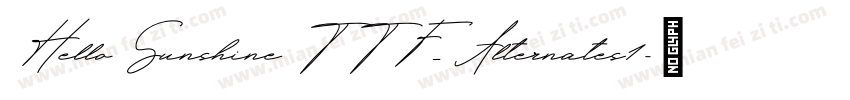 HelloSunshineTTF_Alternates1字体转换