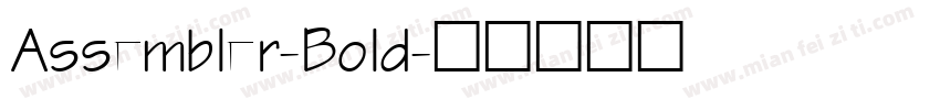 Assembler-Bold字体转换