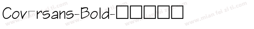 Coversans-Bold字体转换