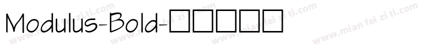 Modulus-Bold字体转换