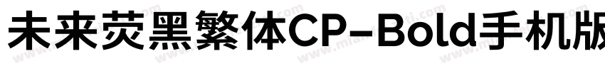 未来荧黑繁体CP-Bold手机版字体转换