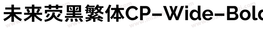 未来荧黑繁体CP-Wide-Bold手机版字体转换