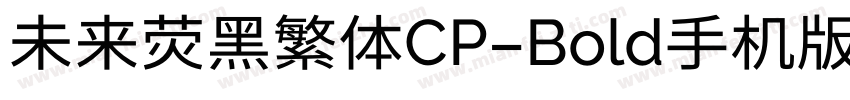 未来荧黑繁体CP-Bold手机版字体转换