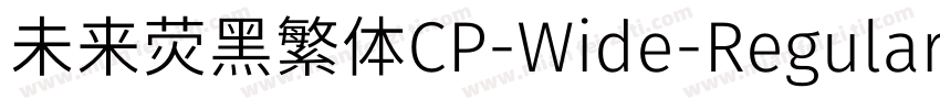 未来荧黑繁体CP-Wide-Regular手机版字体转换