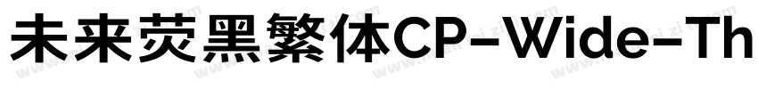 未来荧黑繁体CP-Wide-Thin手机版字体转换