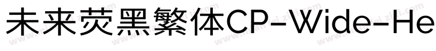 未来荧黑繁体CP-Wide-Heavy手机版字体转换