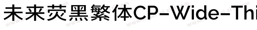 未来荧黑繁体CP-Wide-Thin生成器字体转换