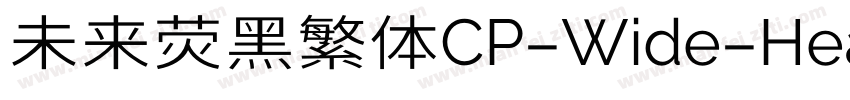 未来荧黑繁体CP-Wide-Heavy手机版字体转换