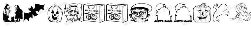 AEZ-halloween-dingbats-1字体转换