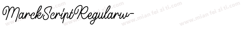 MarckScriptRegularw字体转换