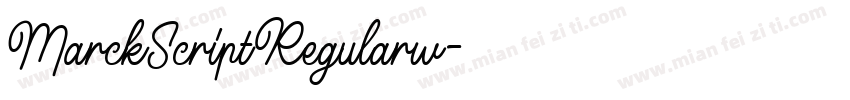 MarckScriptRegularw字体转换