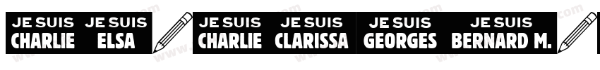 Je-Suis-Charlie字体转换