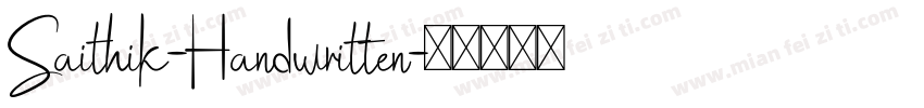 Saithik-Handwritten字体转换
