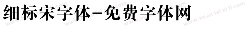 细标宋字体字体转换