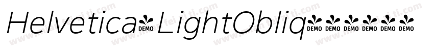 Helvetica-LightObliq字体转换