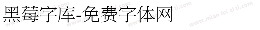 黑莓字库字体转换