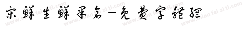 宋鲜生鲜果仓字体转换