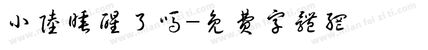 小陆睡醒了吗字体转换