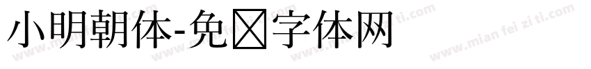 小明朝体字体转换