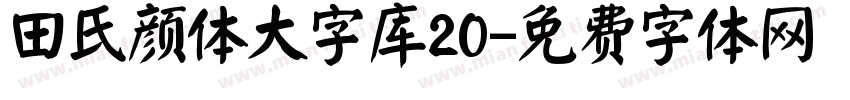 田氏颜体大字库20字体转换