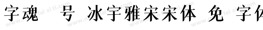 字魂45号-冰宇雅宋宋体字体转换