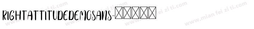 RightAttitudeDemoSans字体转换