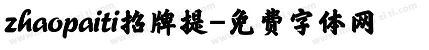 zhaopaiti招牌提字体转换