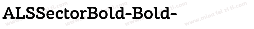 ALSSectorBold-Bold字体转换