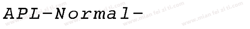 APL-Normal字体转换