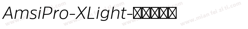AmsiPro-XLight字体转换