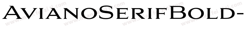 AvianoSerifBold字体转换