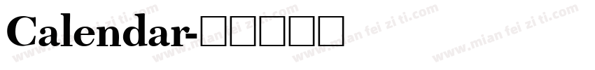 Calendar字体转换