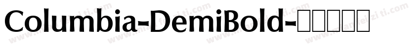 Columbia-DemiBold字体转换