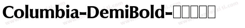 Columbia-DemiBold字体转换