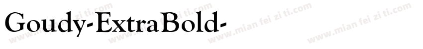 Goudy-ExtraBold字体转换