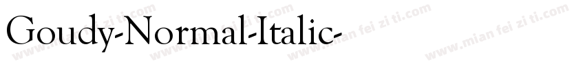 Goudy-Normal-Italic字体转换