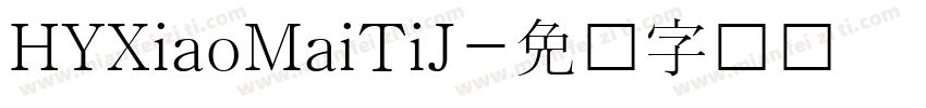 HYXiaoMaiTiJ字体转换