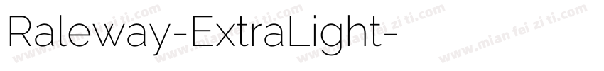 Raleway-ExtraLight字体转换