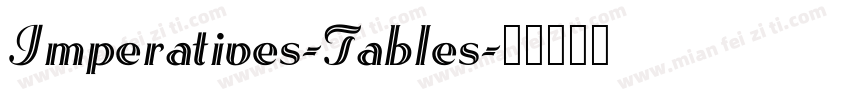 Imperatives-Tables字体转换