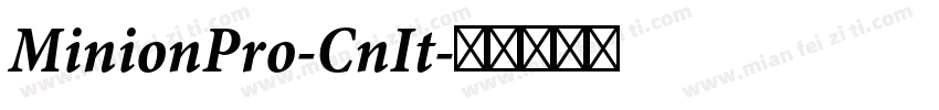 MinionPro-CnIt字体转换