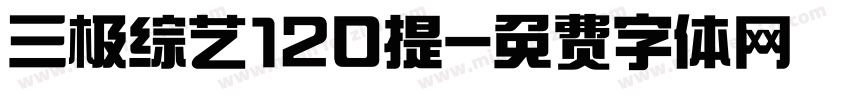 三极综艺120提字体转换