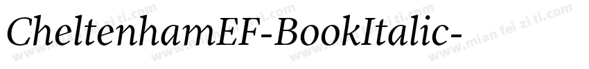 CheltenhamEF-BookItalic字体转换